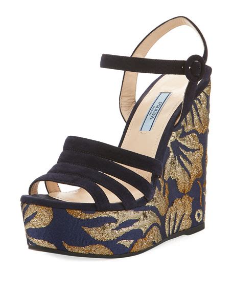 prada jacquard logo sandals|prada platform sandals.